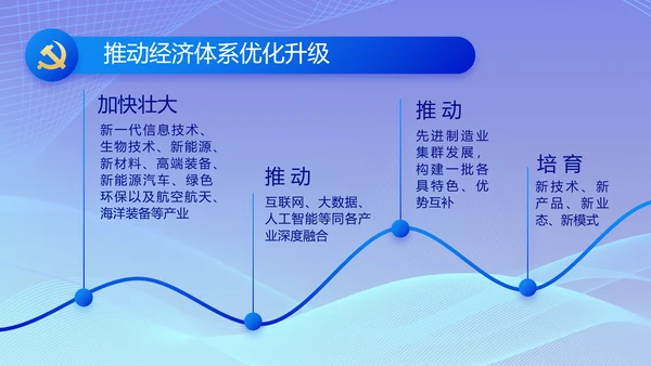 蓝色大气党建党支部工作总结汇报计划PPT党课