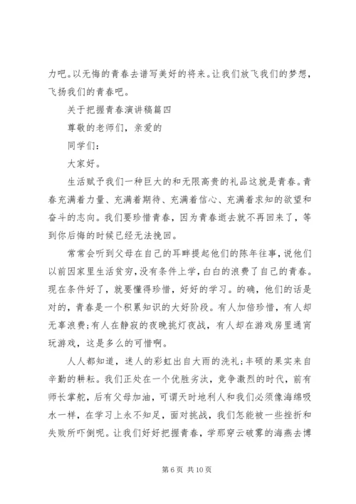 关于把握青春演讲稿 (2).docx