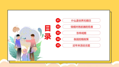吸烟有害健康世界无烟日通用PPT模版