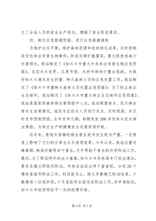 林业站安全生产工作总结及工作计划.docx