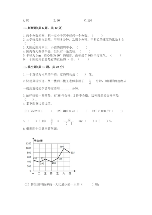 2022年人教版六年级上册数学期末测试卷【能力提升】.docx