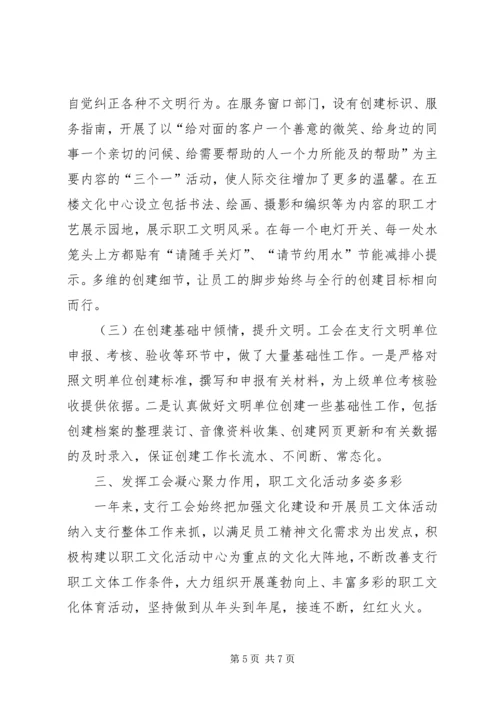 人行支行某年度工会工作总结.docx