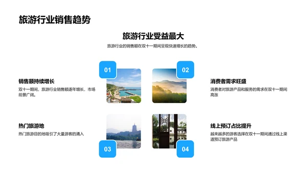 双十一旅游购物攻略PPT模板