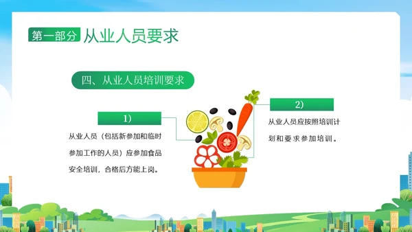 企业食堂从业人员食品操作流程安全食品安全PPT课件员工培训