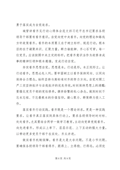 城管讲看齐见行动心得体会.docx