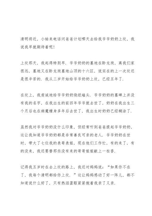 清明缅怀先烈学生演讲稿500字5篇.docx