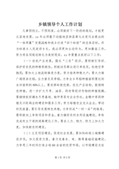 乡镇领导个人工作计划.docx