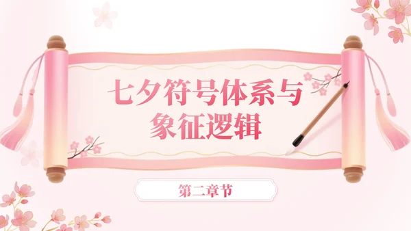 粉色中国风七夕文化讲座PPT模板