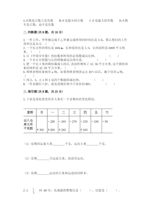 冀教版六年级下册数学 期末检测卷及答案【网校专用】.docx