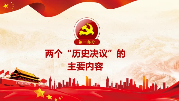 两个历史决议制定背景主要内容和重要意义PPT
