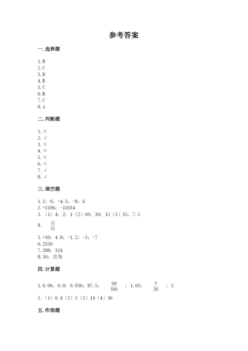 冀教版小学六年级下册数学期末检测试题附参考答案（满分必刷）.docx
