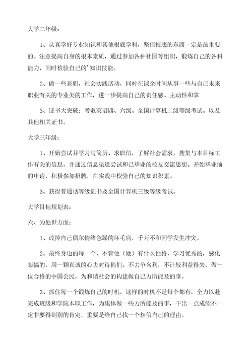 计算机网络技术大学生职业生涯规划书计算机职业规划