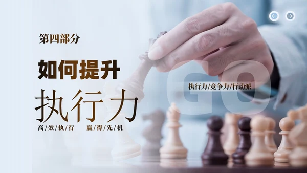 蓝色简约实拍企业培训如何提高执行力课件PPT