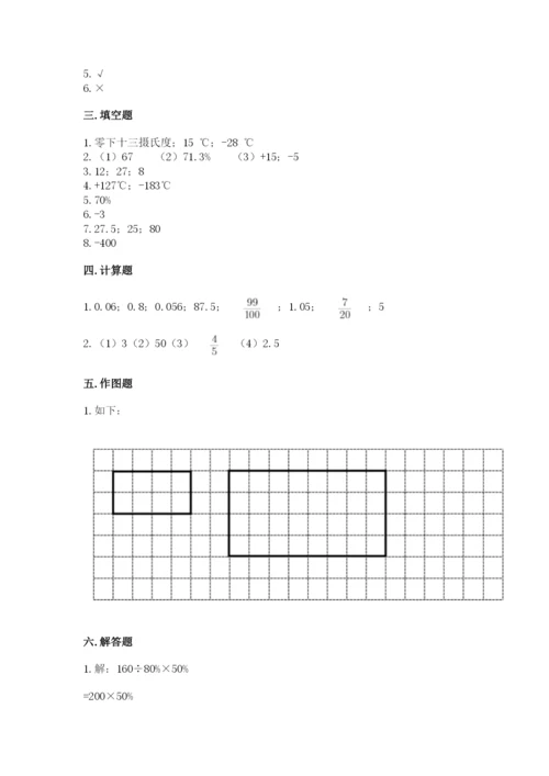 小学六年级下册数学期末卷附参考答案（a卷）.docx