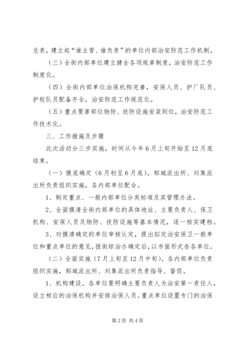 街道加强内部单位治安防控体系建设的实施方案 (7).docx