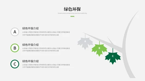 简约风绿色环保生态环保宣传培训ppt模板