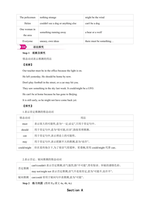 【2024秋人教九（全）英语精彩课堂（备课素材+精品教案）】Unit 8 It must belon