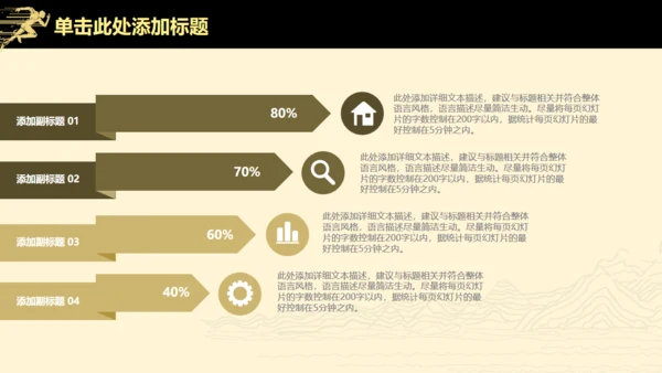 高端扁平风公司企业年度业绩汇报通用PPT模板