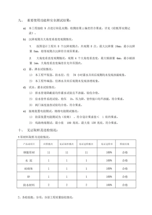 竣工预验收报告