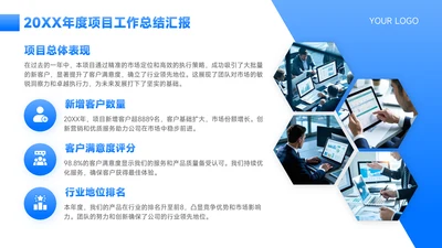 蓝色商务风图片展示