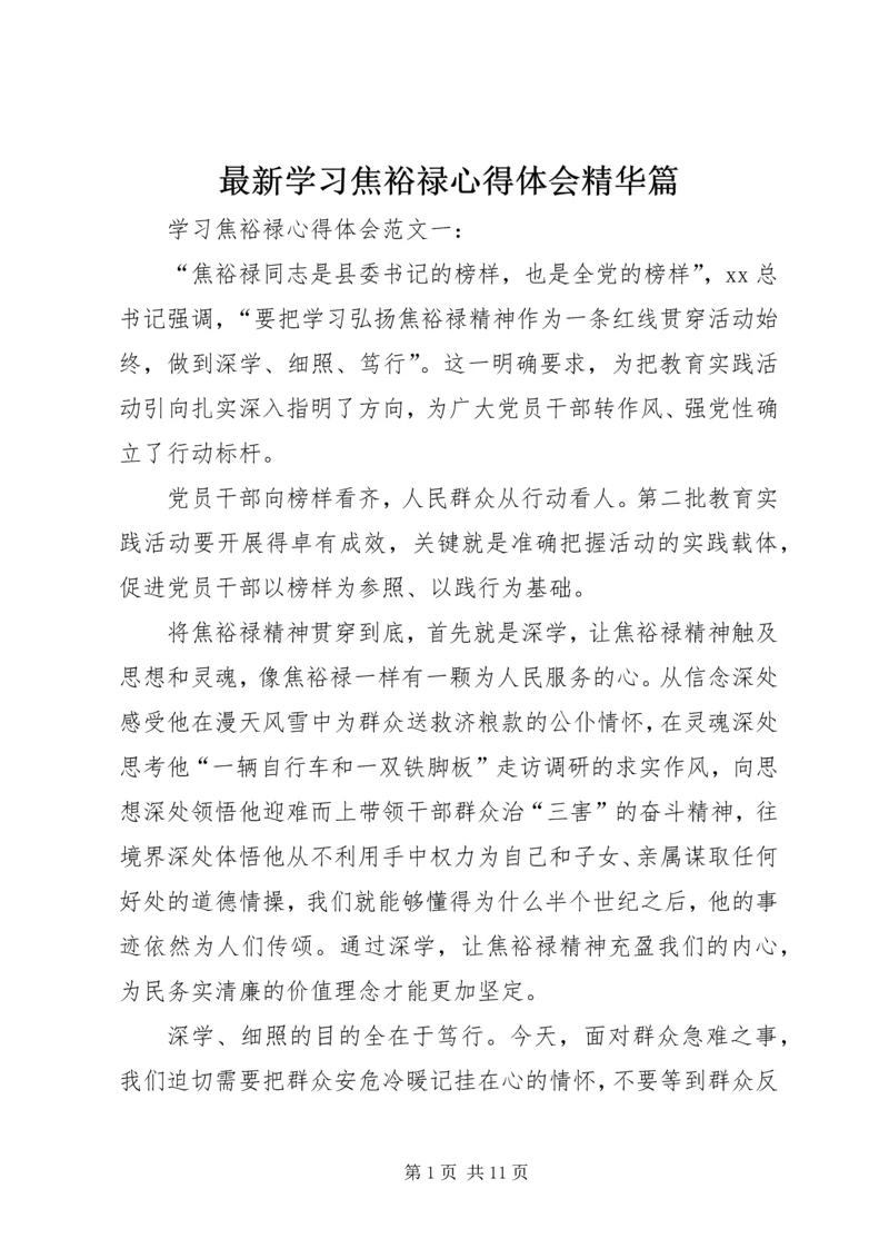 最新学习焦裕禄心得体会精华篇 (3).docx