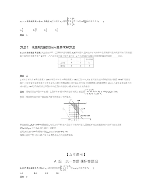 §7.2-简单的线性规划(试题部分).docx