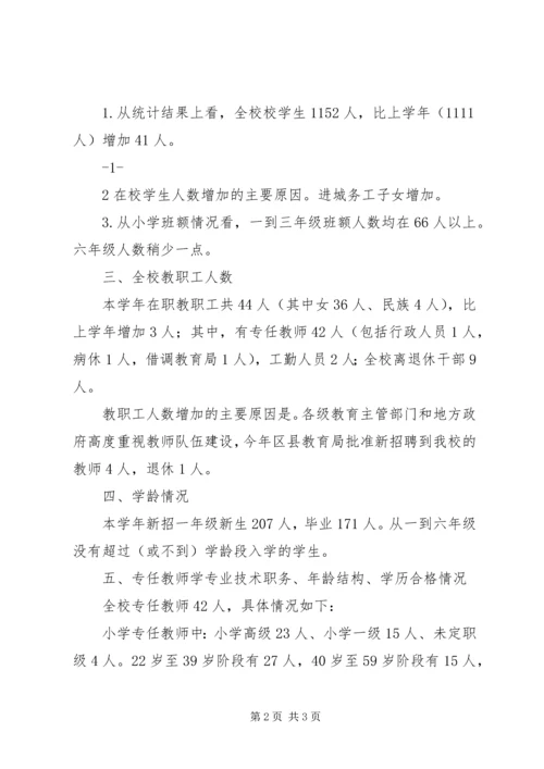 学校XX年基础教育统计报表分析报告 (2).docx