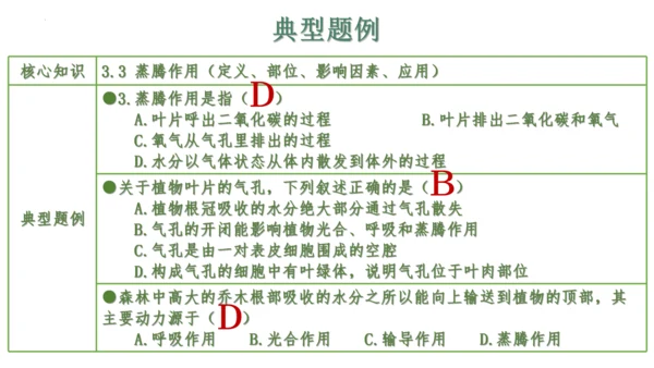 第三单元 植物的生活（单元复习课件）2023-2024学年七年级生物上册同步精品课件（人教版）(共3