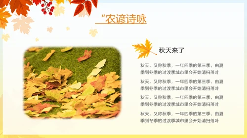 秋天来了银杏树旅游日记秋风季动态PPT