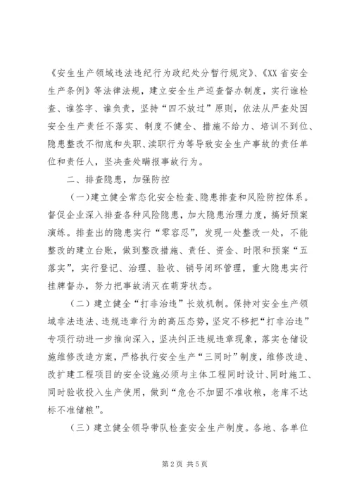 粮食局XX年安全生产工作计划.docx