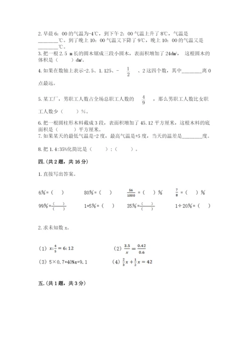 苏教版六年级数学小升初试卷【培优】.docx