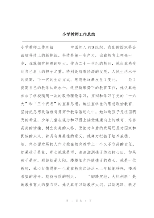 小学教师工作总结.docx