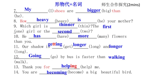 人教版(PEP) 小学英语六年级下册期中复习课件(共15张PPT)