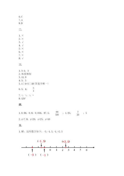 四川省【小升初】2023年小升初数学试卷精品（达标题）.docx