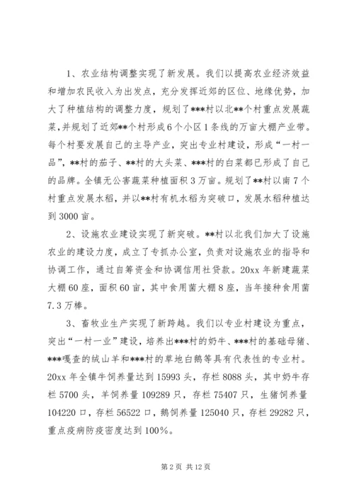 乡镇工作总结及工作思路.docx