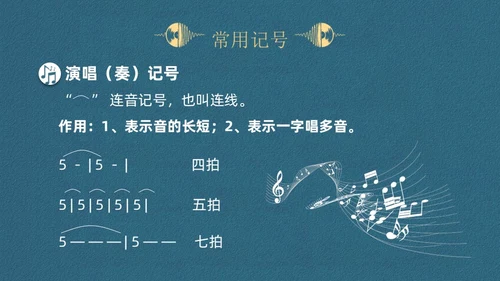 蓝色简约认识简谱说课课件PPT模板
