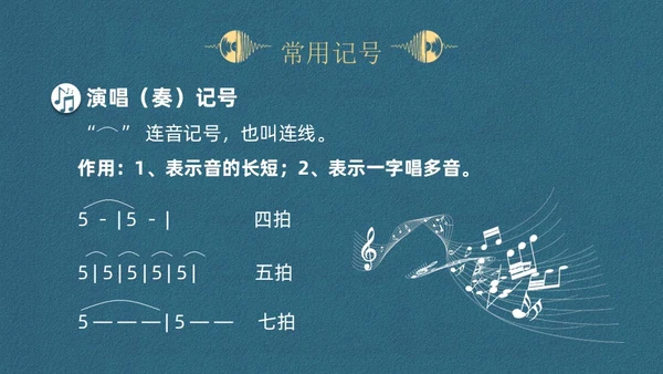 蓝色简约认识简谱说课课件PPT模板