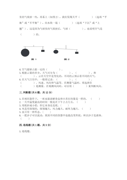 教科版三年级上册科学期末测试卷及参考答案1套.docx