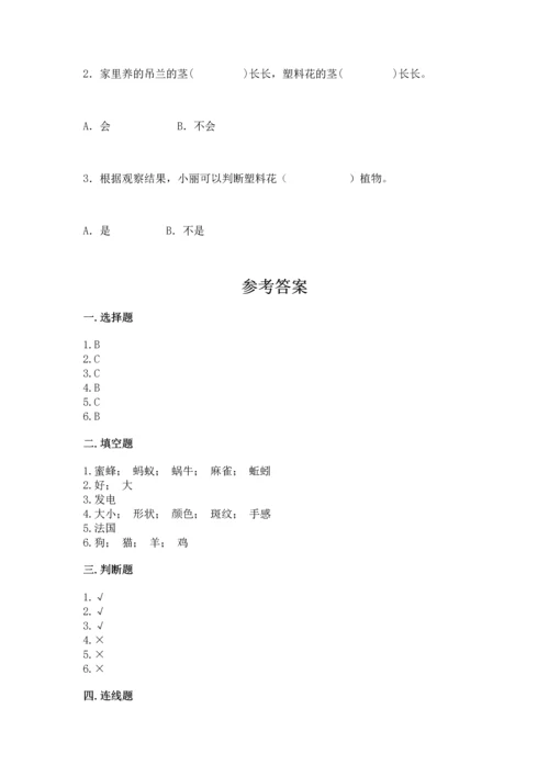 苏教版一年级下册科学期末测试卷（完整版）word版.docx