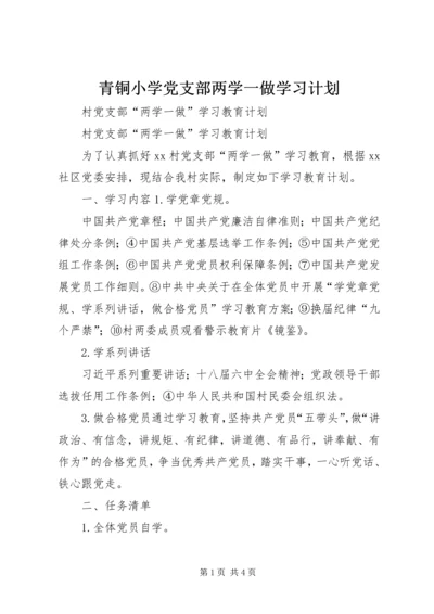 青铜小学党支部两学一做学习计划 (5).docx