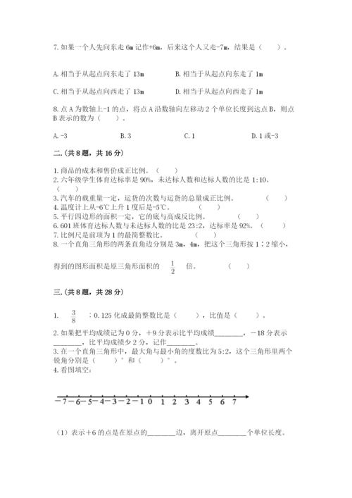 苏教版数学小升初模拟试卷及完整答案【历年真题】.docx