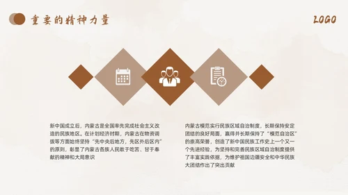 棕色简约蒙古马精神PPT模板宣传PPT动态PPT