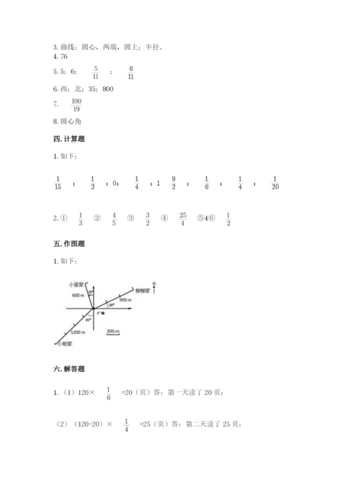小学数学六年级上册期末卷附参考答案【考试直接用】.docx