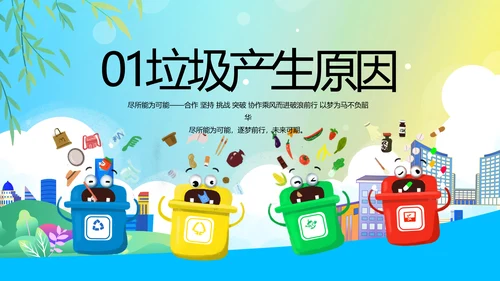 垃圾分类共建文明城市动态PPT