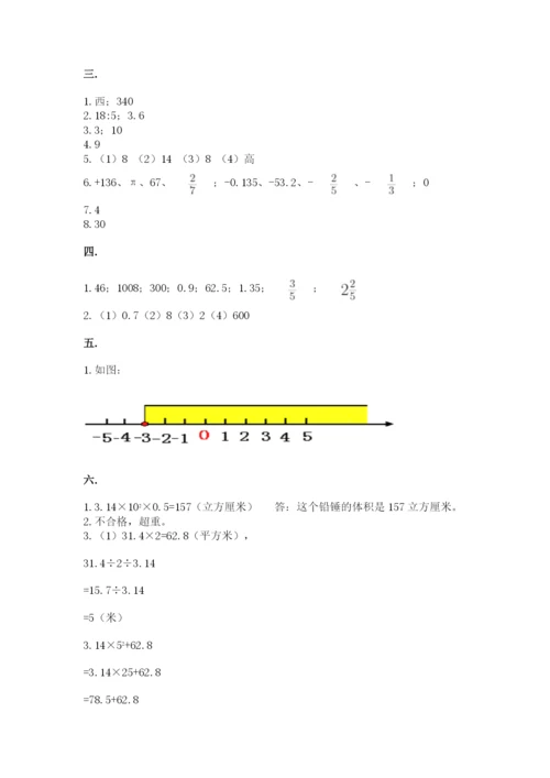 小学六年级升初中模拟试卷附参考答案（实用）.docx