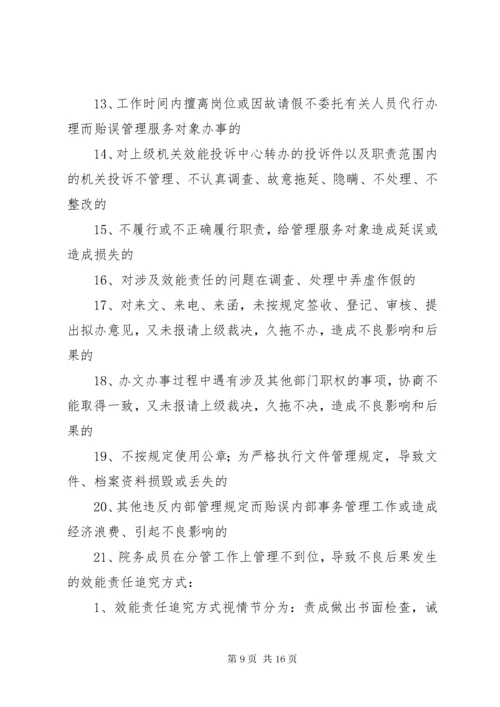 卫生院内部效能效能管理制度.docx