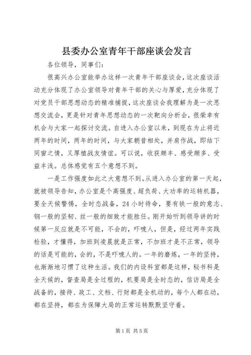 县委办公室青年干部座谈会发言 (3).docx