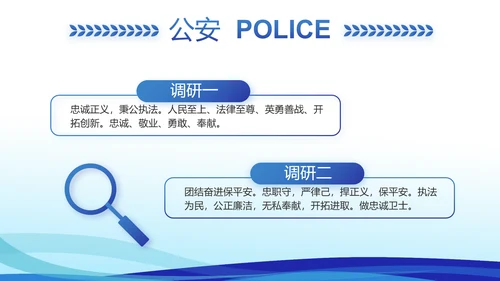 蓝色大气警察礼仪培训动态PPT模板