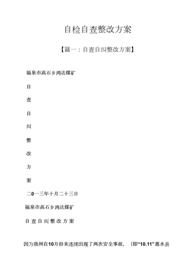活动专项方案之自检自查整改专项方案.docx