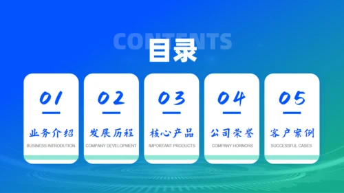 蓝绿渐变科技风科技公司文化介绍通用PPT模板